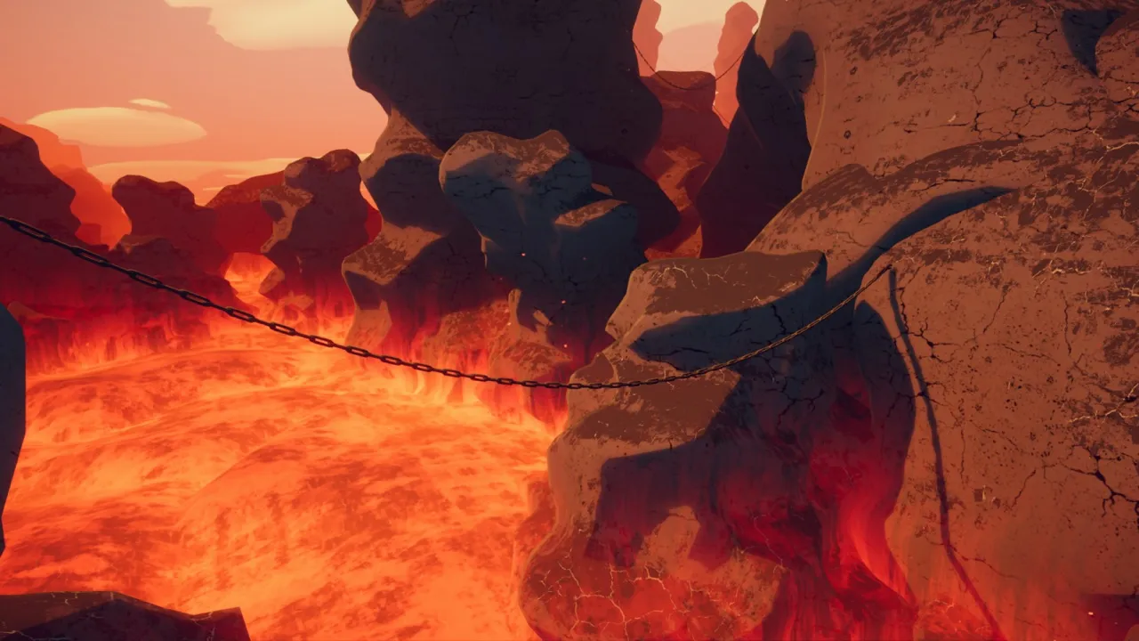 Chains linking the Caldera rock towers